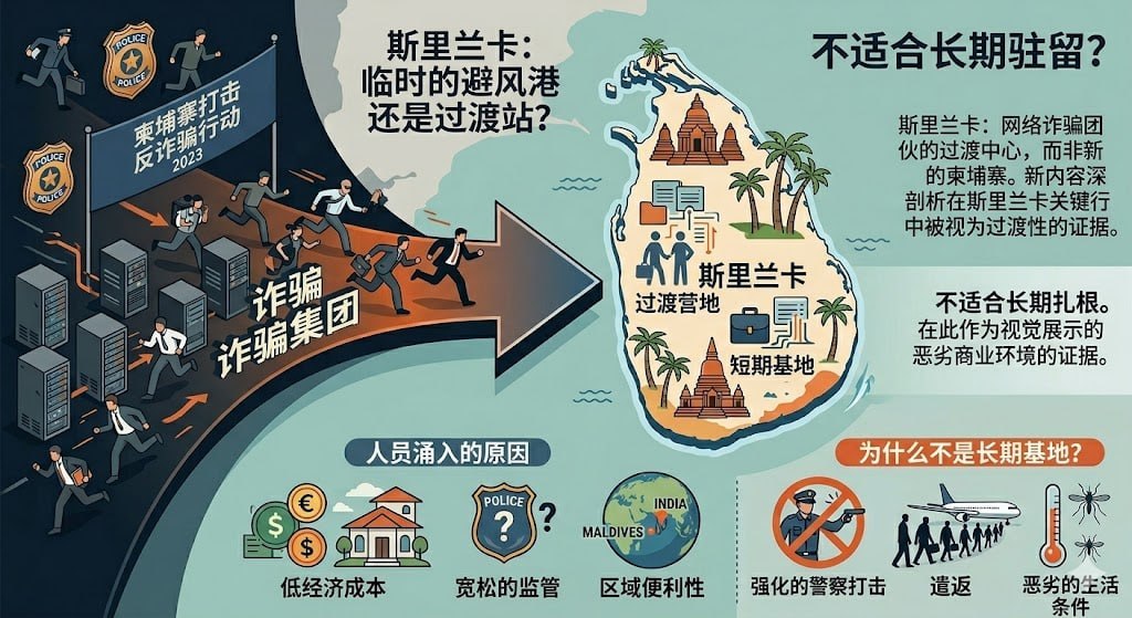 亚太警务报道｜斯里兰卡成电诈团伙“过渡据点” 柬埔寨严打倒逼犯罪转移-亞太之聲電視台