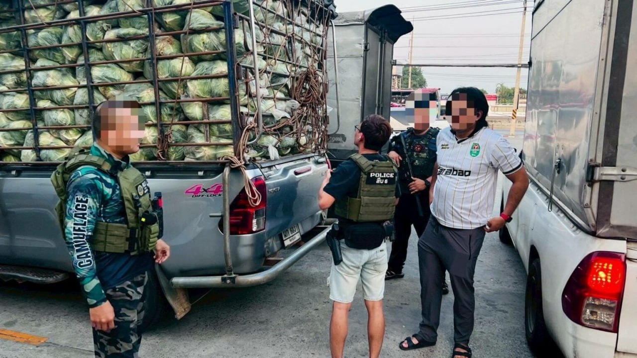 亚太警务报道｜伪装运菜车藏毒1.6吨 泰国警方截获惊天毒品走私案