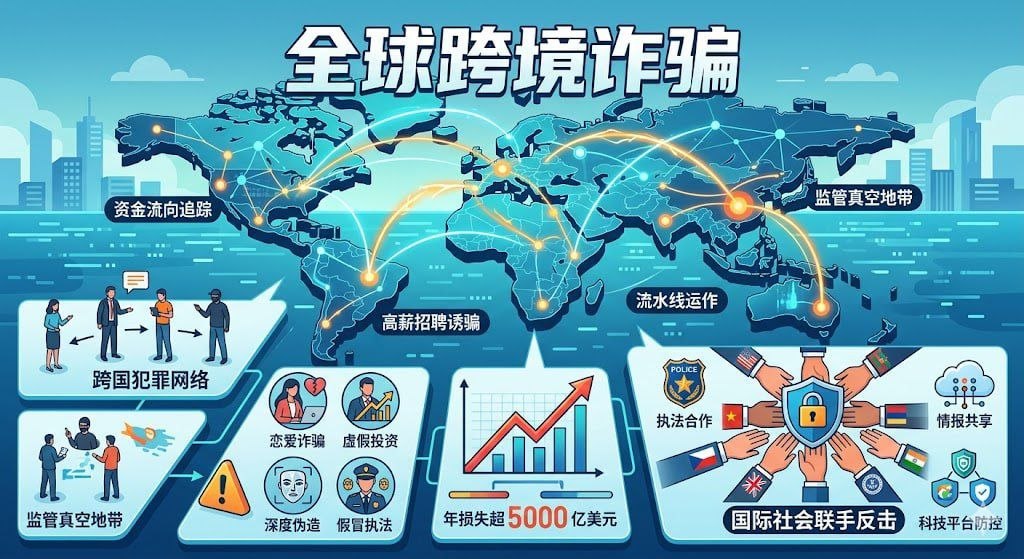 全球反诈终局态势：年损失超 5000 亿美元，跨国黑产全面外溢，44 国联手彻底围堵-亞太之聲電視台