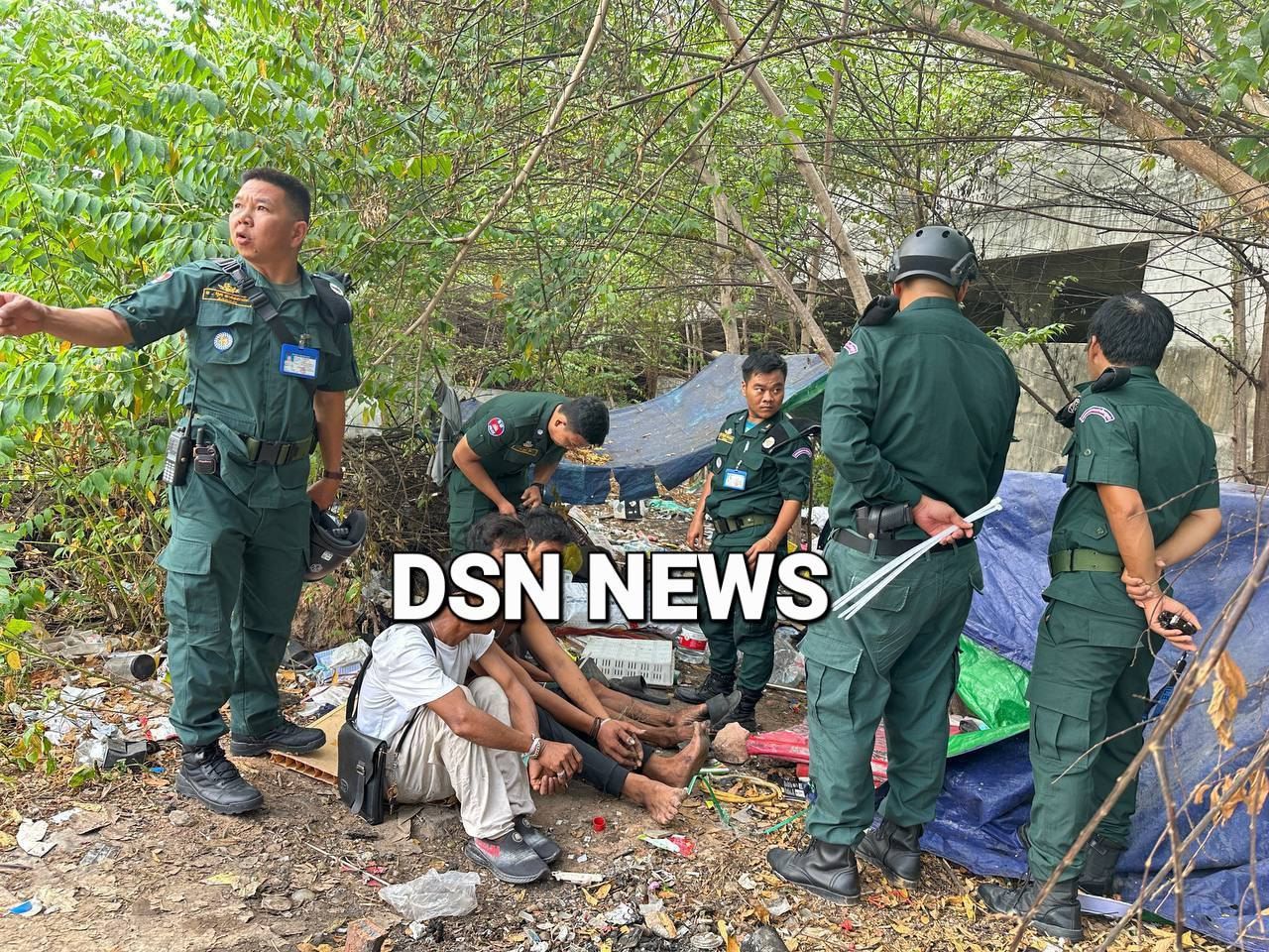 柬埔寨西哈努克市开展高风险区域扫毒行动，18人毒品检测阳性被拘留