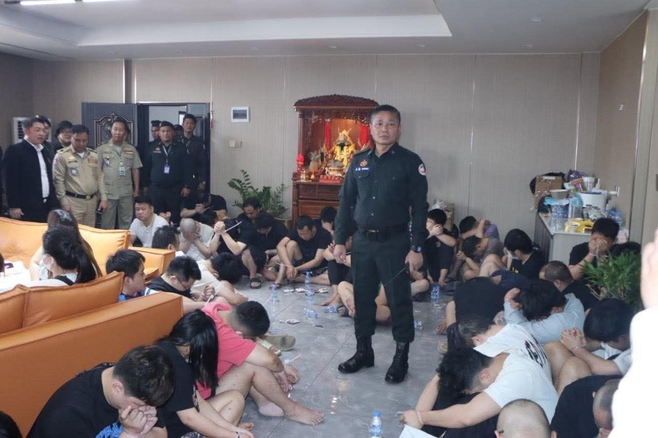 柬埔寨特本克蒙省联合执法，捣毁一处跨境网诈窝点，排查范围持续扩大