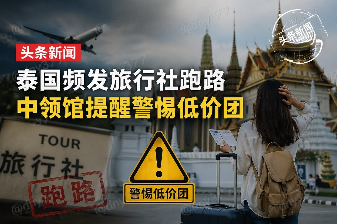 泰国旅行社跑路事件频发 中领馆发布安全提醒 警惕低价旅游团-亞太之聲電視台